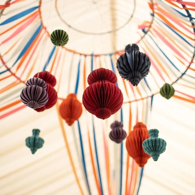 Indian Recycled Paper Decoration – Green 2 Indian Recycled Paper Decoration – Green - Image 2