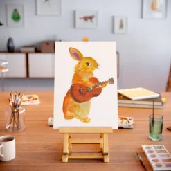 Acoustic Rabbit A4 Art Print -Household Decoration Shop AcousticBunny print A3 portrait Rosie Webb3