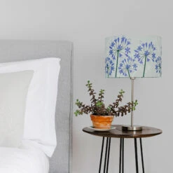 Agapanthus Lampshade – 20cm Diameter -Household Decoration Shop Alison Bick Lampshade Agapanthus 20cm Lifestyle 1