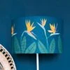 Bird Of Paradise Flower Teal Lampshade -30cm Diameter