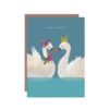 Always And Forever Swan Greeting Card
