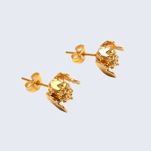 Honey Bee Brass Stud Earrings 2 Honey Bee Brass Stud Earrings - Image 2