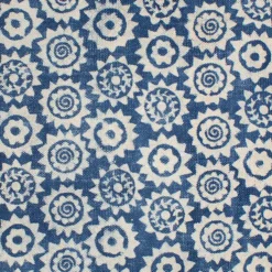 Monkey Puzzle Pattern Indigo Blue Rug 5 Monkey Puzzle Pattern Indigo Blue Rug -Household Decoration Shop Artisans and Adventurers Monkey Puzzle Indigo Blue Rug Close