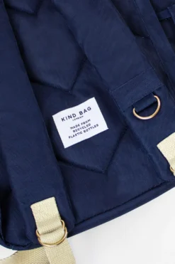 Medium Hackney Sustainable Backpack – Navy -Household Decoration Shop Backpack medium navy detail image Kind Bag Co