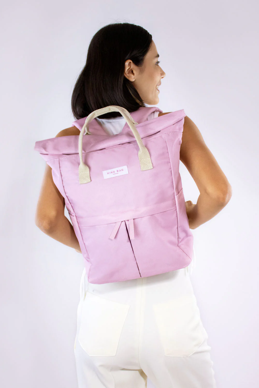 Medium Hackney Sustainable Backpack – Pink 5 Medium Hackney Sustainable Backpack – Pink - Image 5