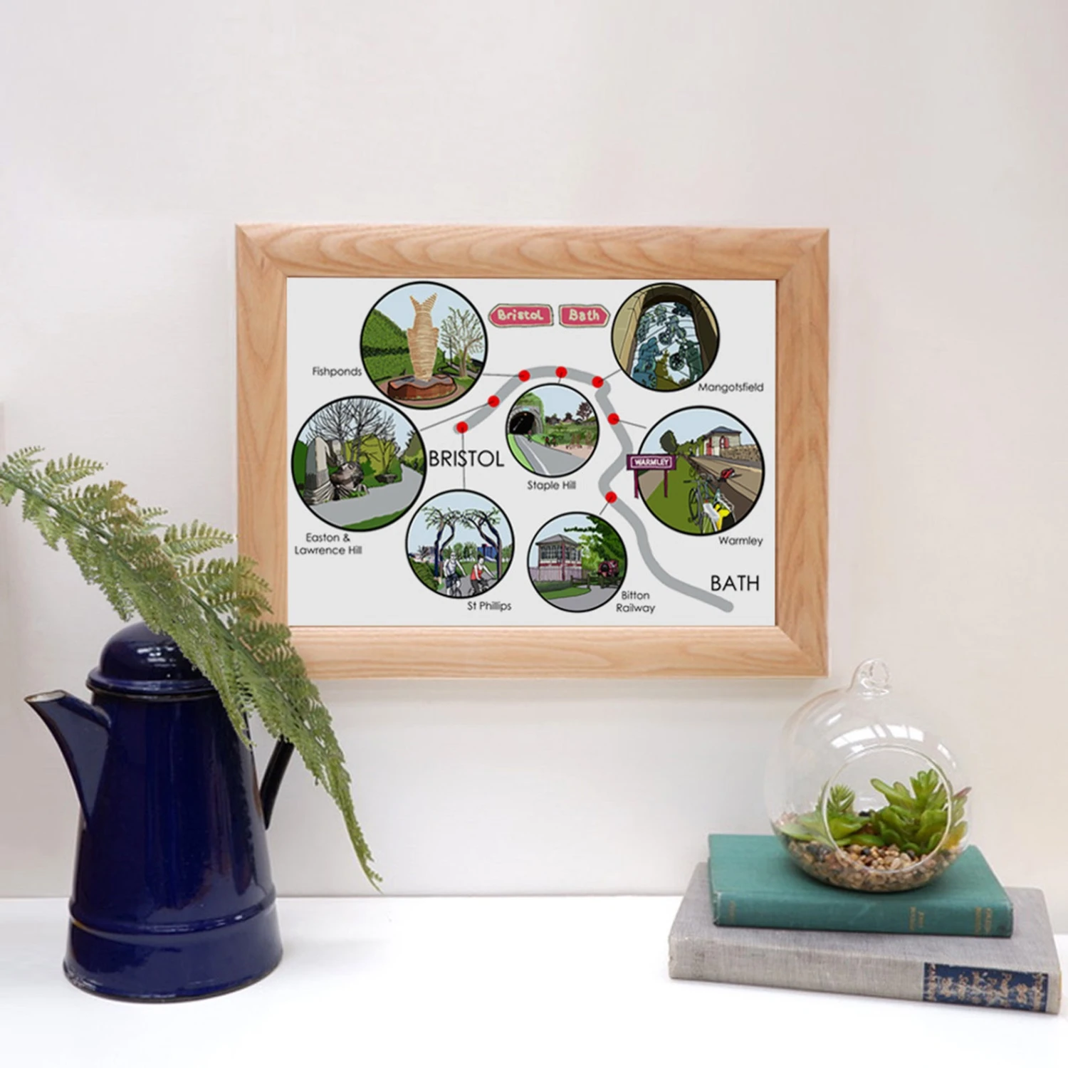 Bristol To Bath Cycle Path A4 Art Print 2 Bristol To Bath Cycle Path A4 Art Print - Image 2