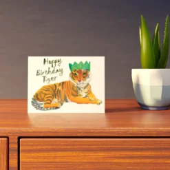 Happy Birthday Tiger Card 7 Happy Birthday Tiger Card -Household Decoration Shop BirthdayTiger card A6 landscape Rosie Webb4