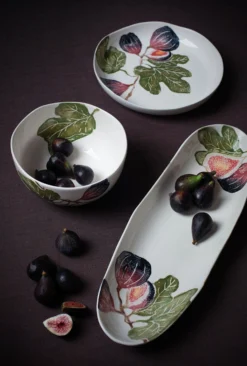 Ceramic Fruit Bowl Large Fig Design 8 Ceramic Fruit Bowl Large Fig Design -Household Decoration Shop Bliss Ceramic Fig Salad Bowl lifestyle 2