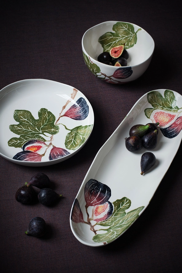 Ceramic Fruit Bowl Large Fig Design 5 Ceramic Fruit Bowl Large Fig Design - Image 5