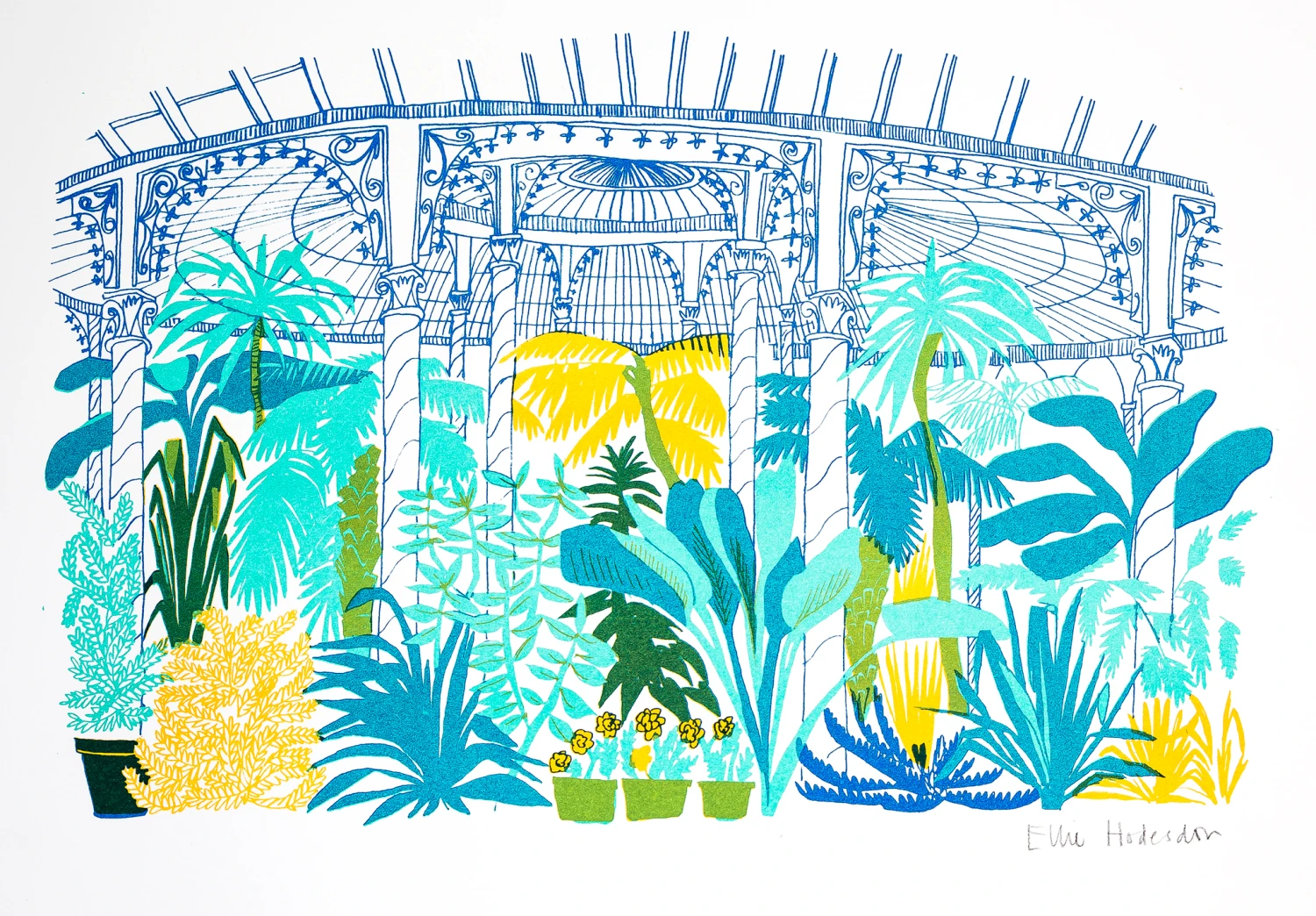 Botanic Garden Risograph A3 Art Print 3 Botanic Garden Risograph A3 Art Print - Image 3