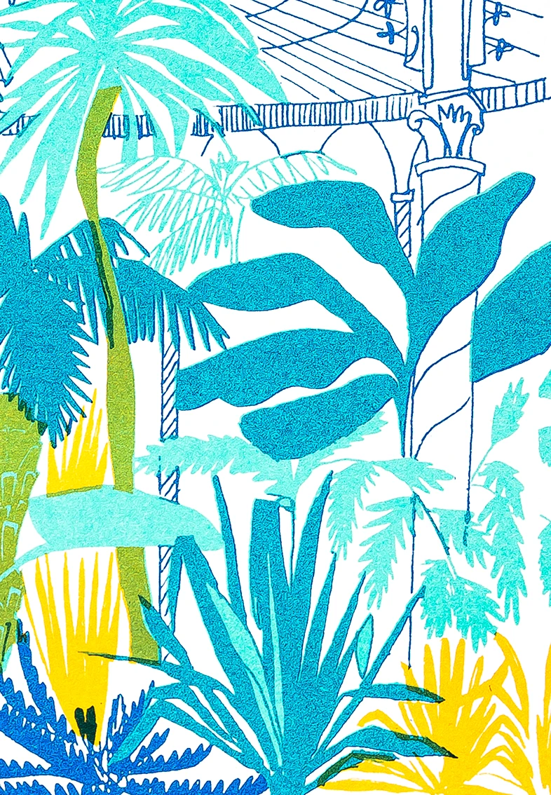 Botanic Garden Risograph A3 Art Print 2 Botanic Garden Risograph A3 Art Print - Image 2