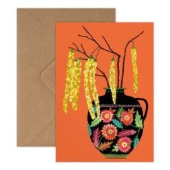 A6 Catkins Greetings Card
