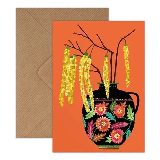 A6 Catkins Greetings Card