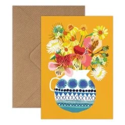 Festival Flowers Greetings Card