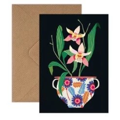 Orchid Greetings Card
