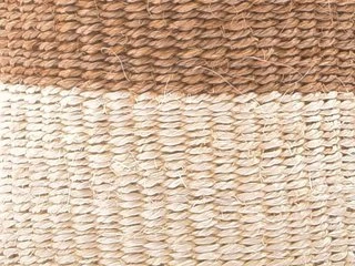 Chama Two Tone Natural And White Woven Storage Basket – Medium 5 Chama Two Tone Natural And White Woven Storage Basket – Medium - Image 5