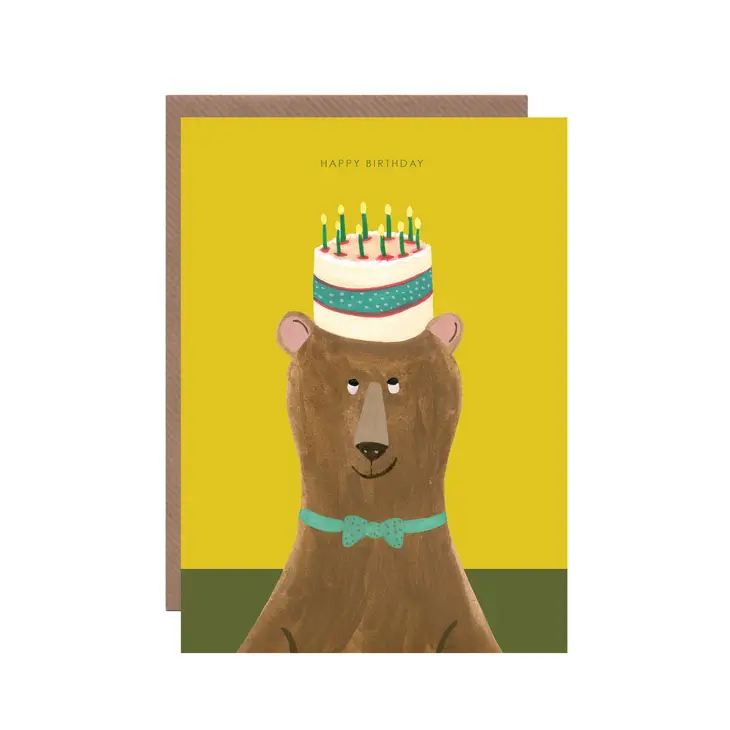 Cake On Bear Greeting Card 1 Cake On Bear Greeting Card