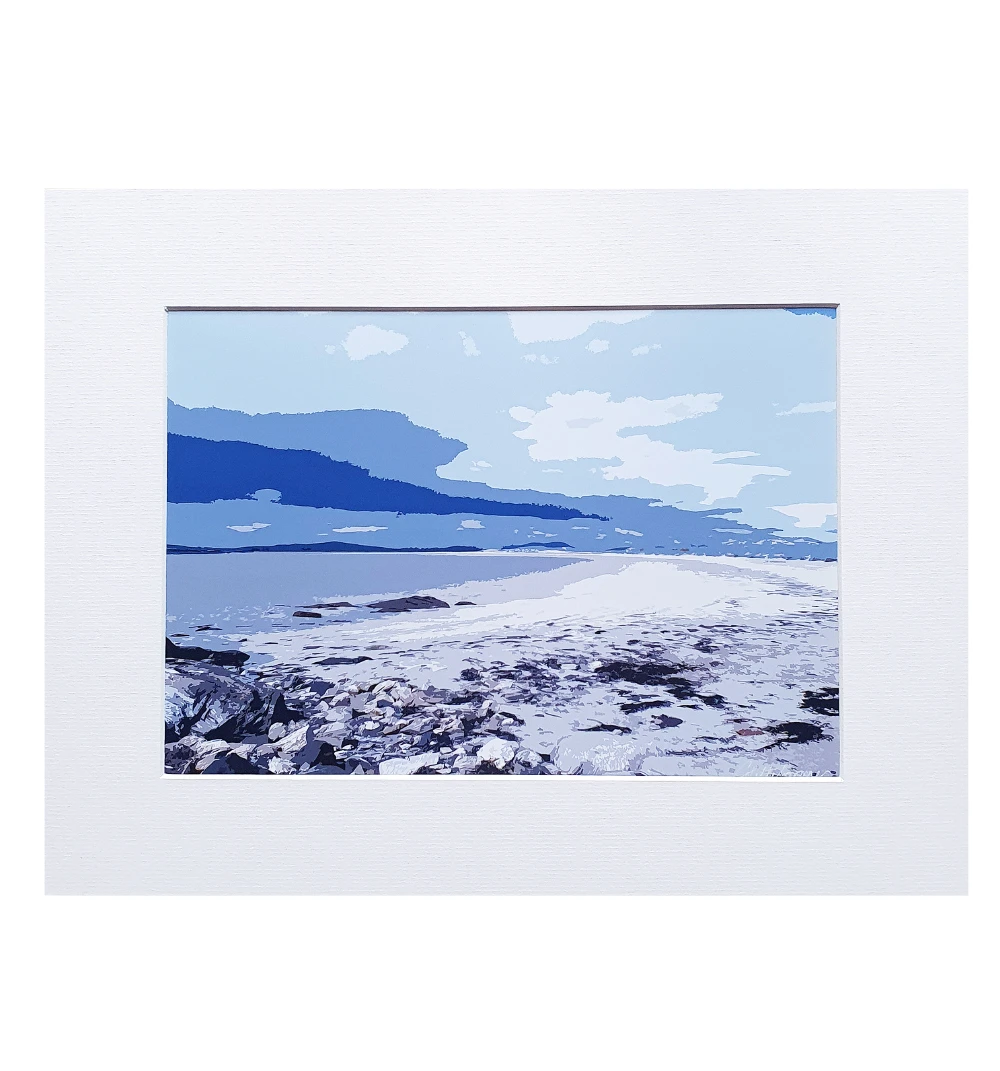 Benbecula Beach Mounted Print 1 Benbecula Beach Mounted Print
