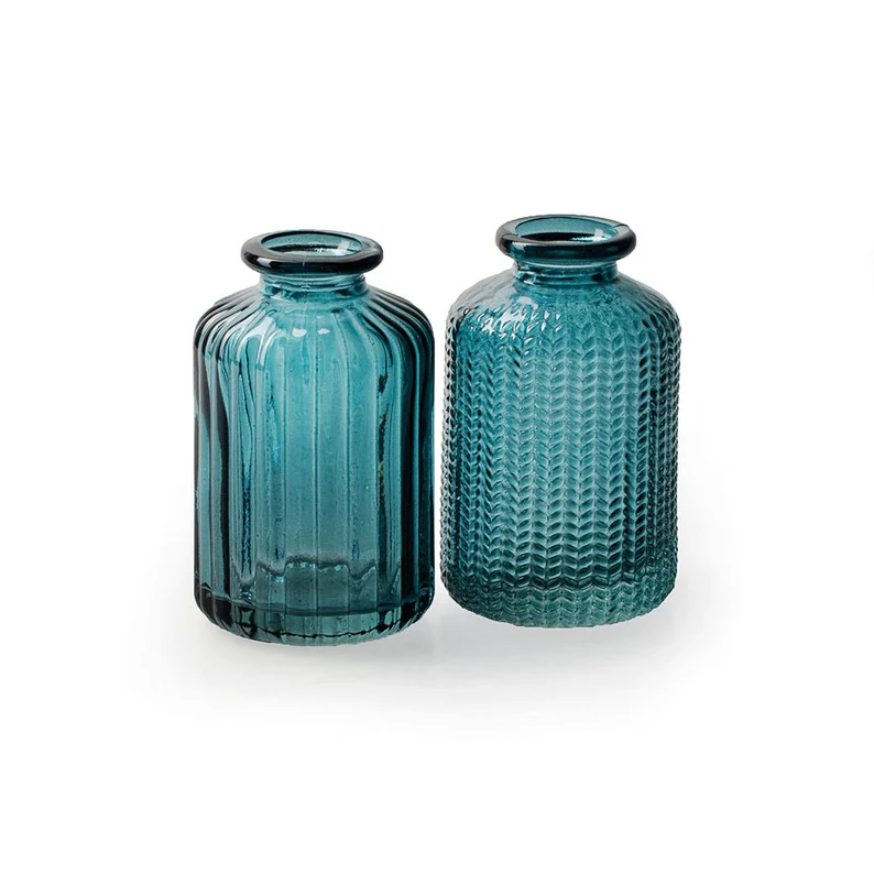 Jazz Bottle Vases Blue – Set Of 2 1 Jazz Bottle Vases Blue – Set Of 2