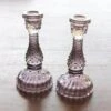 Tilda Glass Candlestick Heather