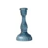 Tilda Glass Candlestick Ink Blue