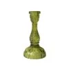Tilda Glass Candlestick Moss Green