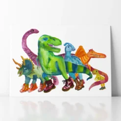 Dino Posse A4 Art Print