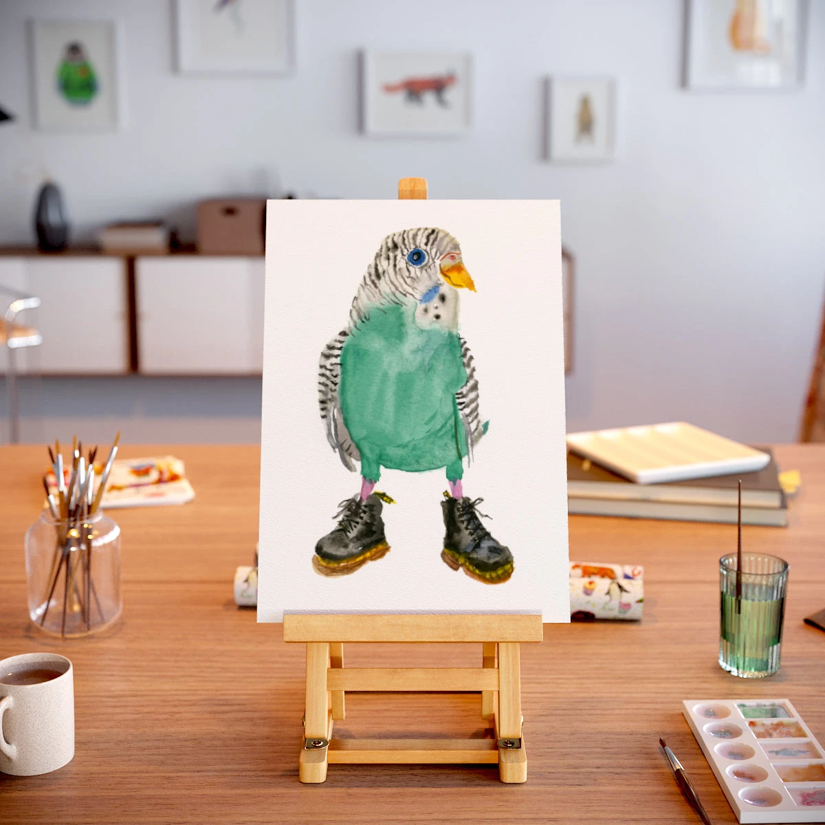 Dr Budgie 2 Art Print 2 Dr Budgie 2 Art Print - Image 2