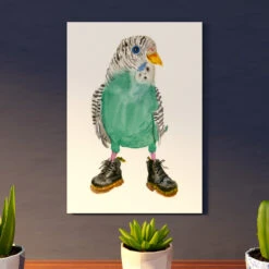 Dr Budgie 2 Art Print 5 Dr Budgie 2 Art Print -Household Decoration Shop DrBudgie2 print A3 portrait Rosie Webb Lifestyle