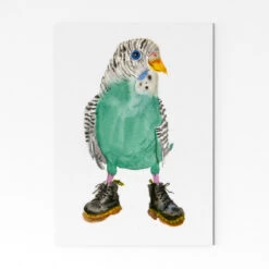 Dr Budgie 2 Art Print