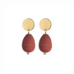 Egyptian Red Stud Earrings