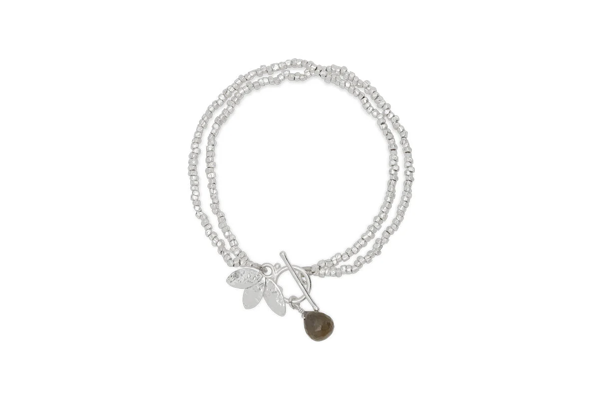 Elina Labradorite Bracelet – Silver 1 Elina Labradorite Bracelet – Silver