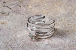 Elina Labradorite Ring – Silver -Household Decoration Shop Elina Labradorite Leaf ring Silver nkuku