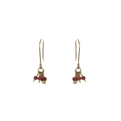 Elizabeth Beaded Drop Earrings – Small Red