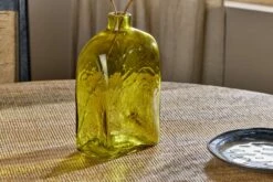 Ellam Recycled Glass Bottle Vase – Olive Green – Large