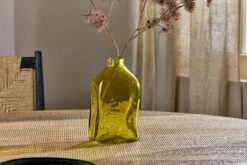 Ellam Recycled Glass Bottle Vase – Olive Green – Small -Household Decoration Shop Ellam Recycled Glass Bottle Vase Olive Green Nkuku Small