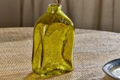 Ellam Recycled Glass Bottle Vase – Olive Green – Small -Household Decoration Shop Ellam Recycled Glass Bottle Vase Olive Green Nkuku Small lifestyle
