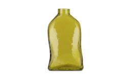 Ellam Recycled Glass Bottle Vase – Olive Green – Small