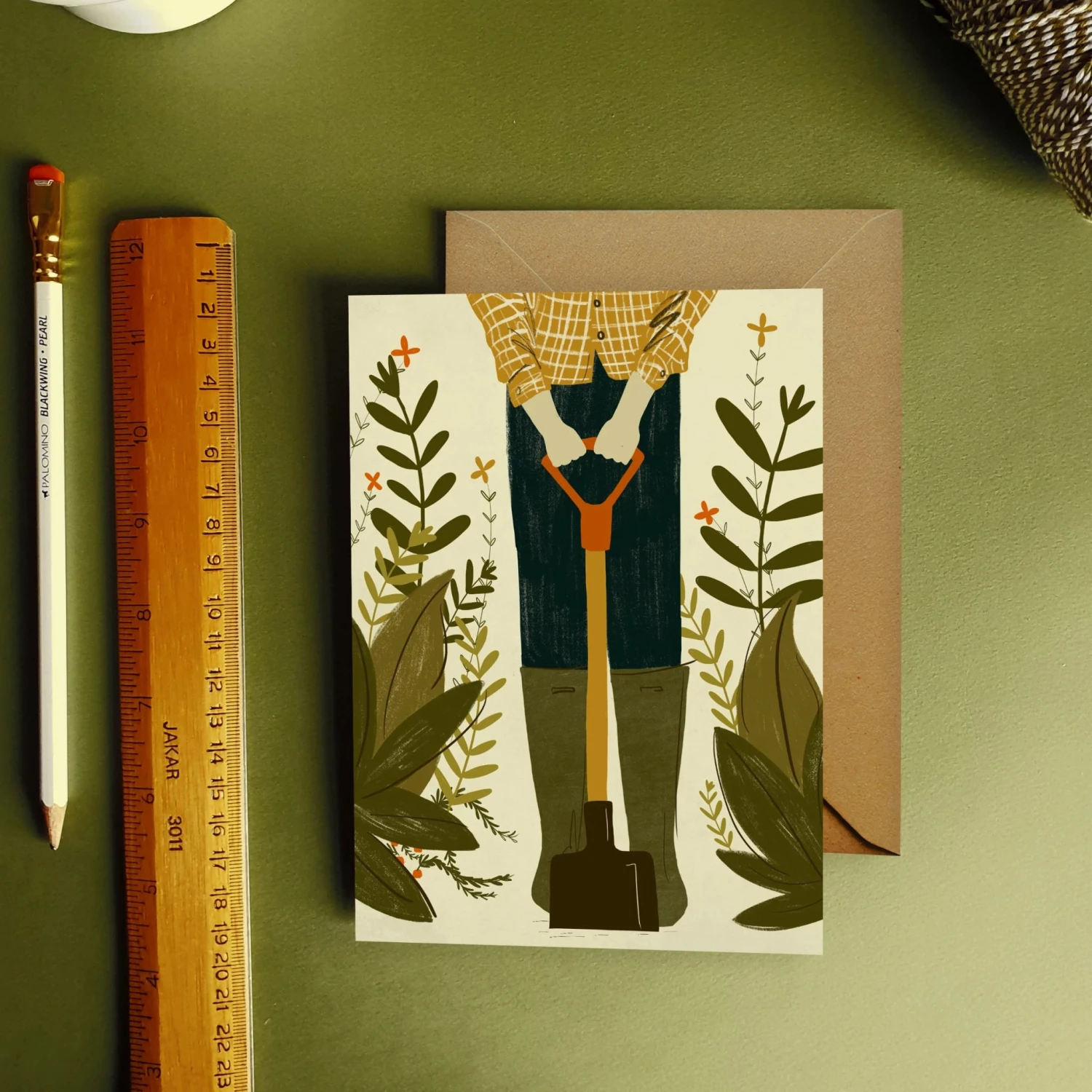 Gardener Man Greetings Card 1 Gardener Man Greetings Card