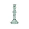 Bella Glass Candlestick Green