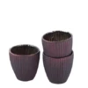 Ribbed Beaker Votive – Matt Red (Small)