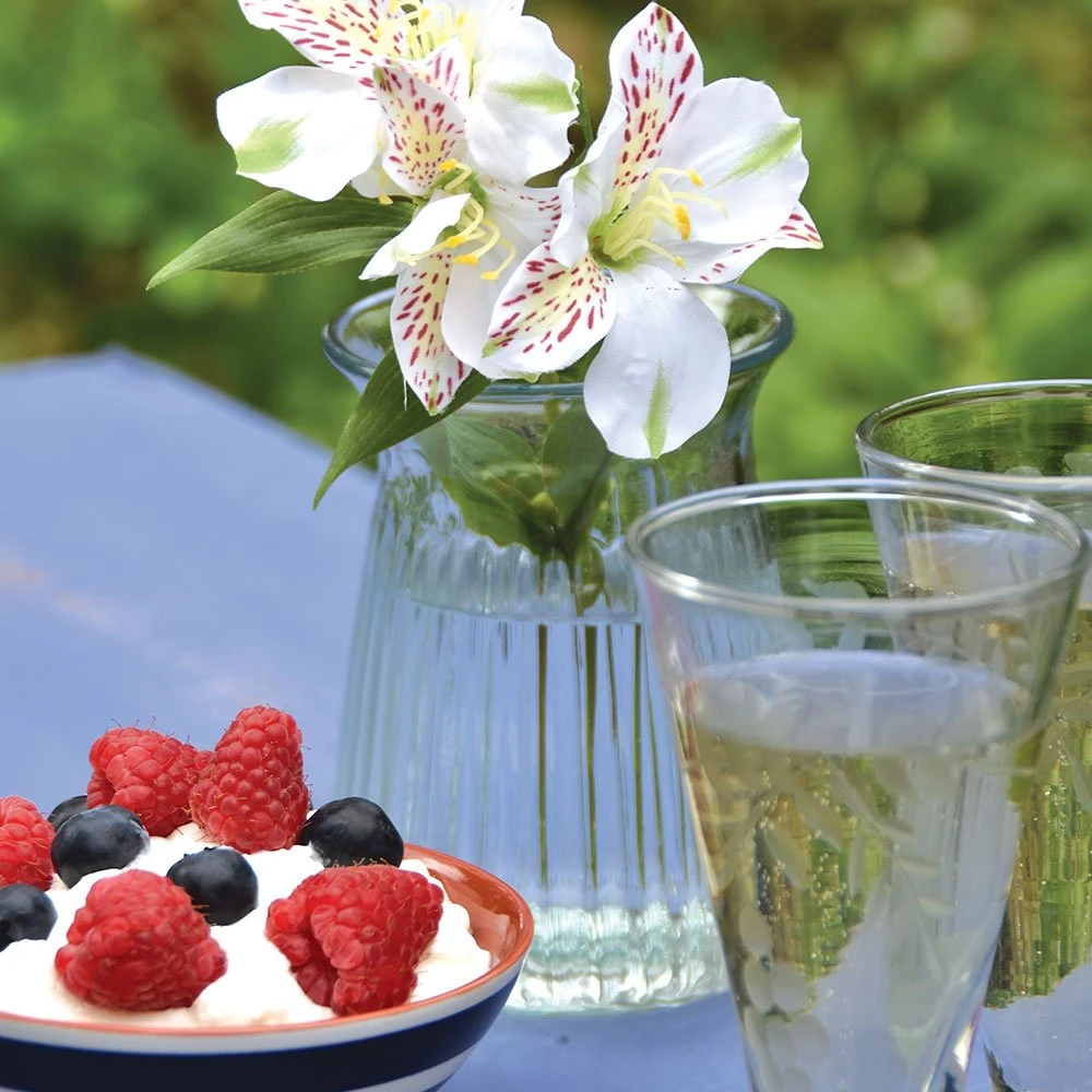 Ribbed Stem Vase In Artisan Glass 2 Ribbed Stem Vase In Artisan Glass - Image 2