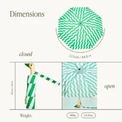 Kelly Bars Eco-Friendly Compact Umbrella -Household Decoration Shop Green Bar Umbrella dimensions original duckhead