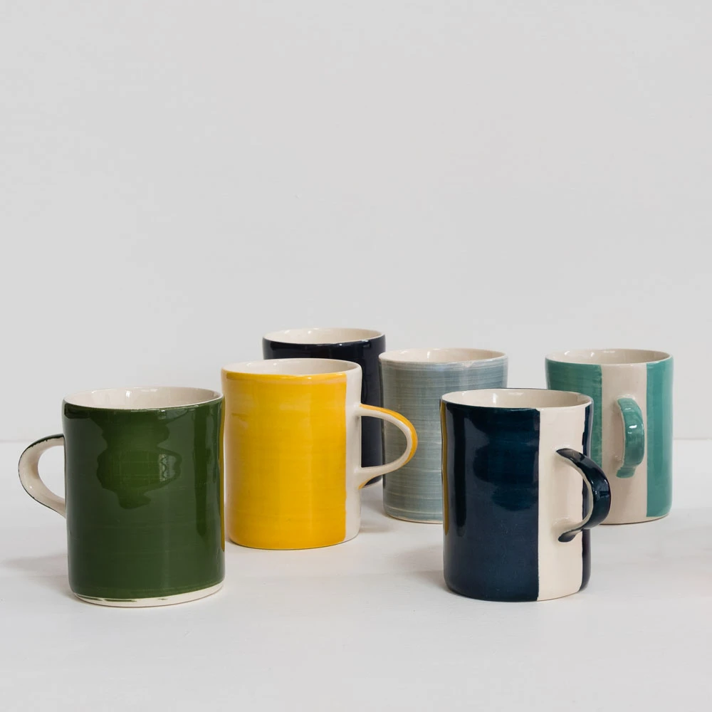 Handmade Mint Demi Ceramic Mug – Plain Wash 2 Handmade Mint Demi Ceramic Mug – Plain Wash - Image 2