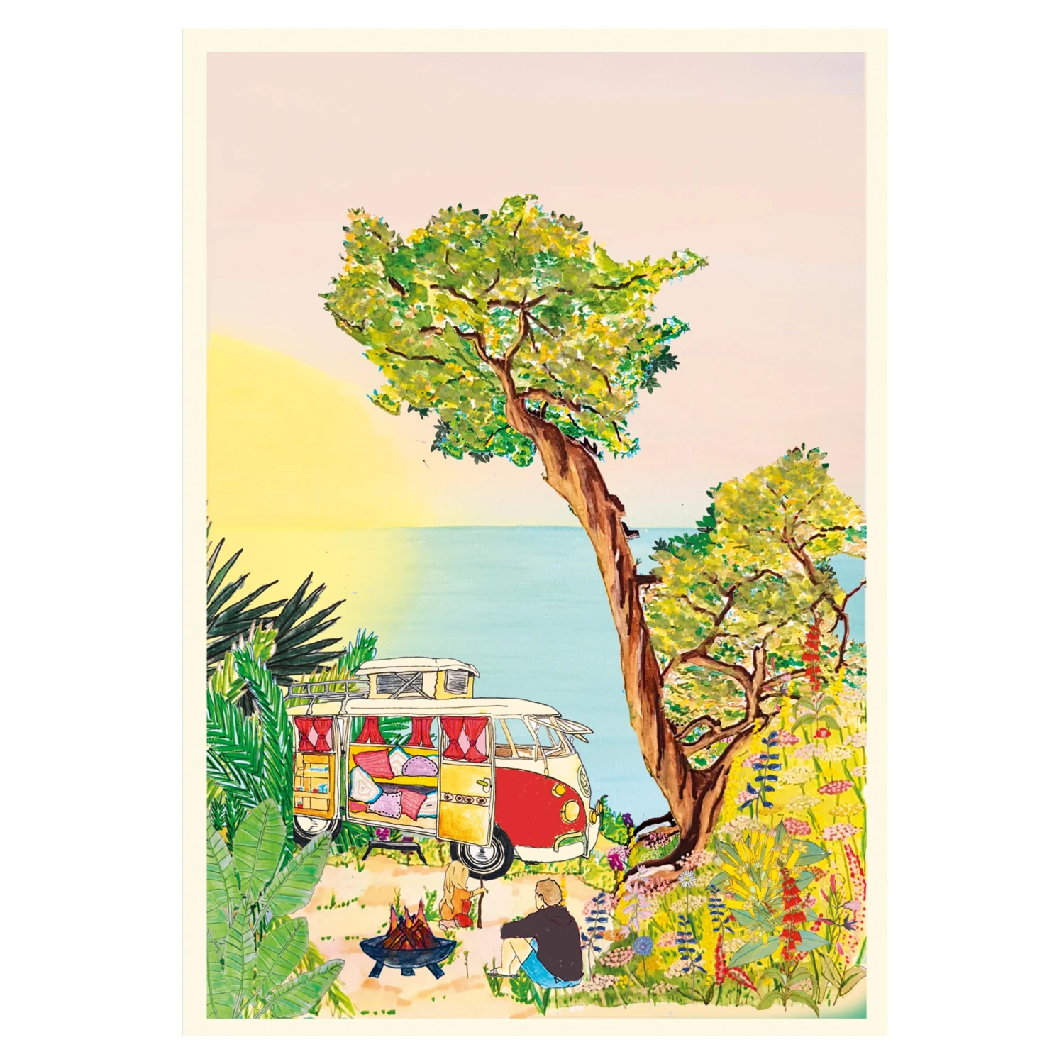 Happy Camper Art Print 1 Happy Camper Art Print