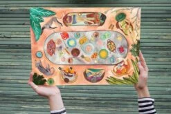 Feast Alfresco Outdoor Dining Art Print A4