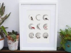 Moon Phase Art Print -Household Decoration Shop Hattie Buckwell Moon Phase lifestylePrint