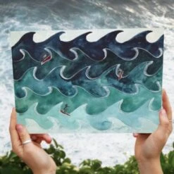 Surf – Ocean Waves Watersports A4 Art Print