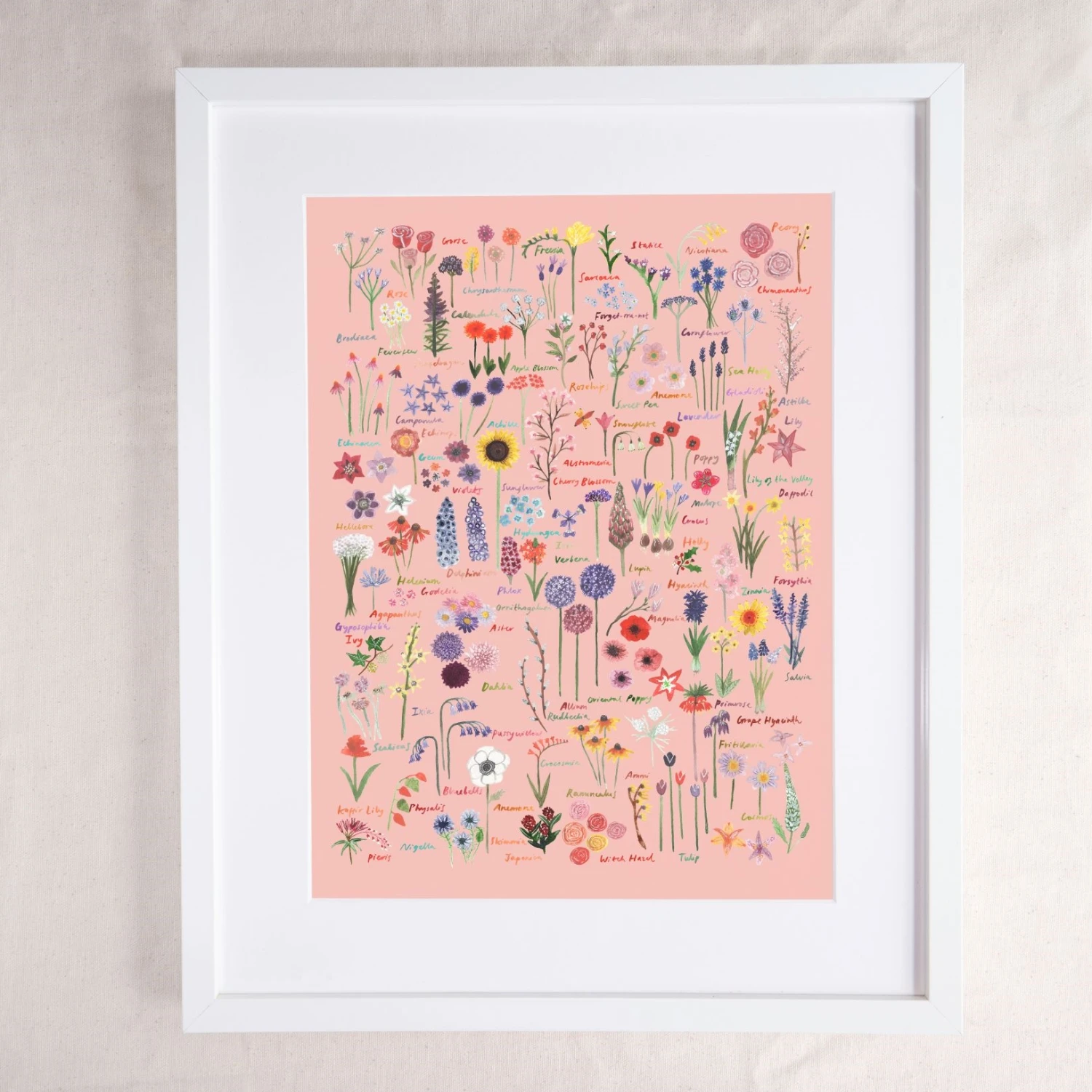 British Flowers Art Print 1 British Flowers Art Print