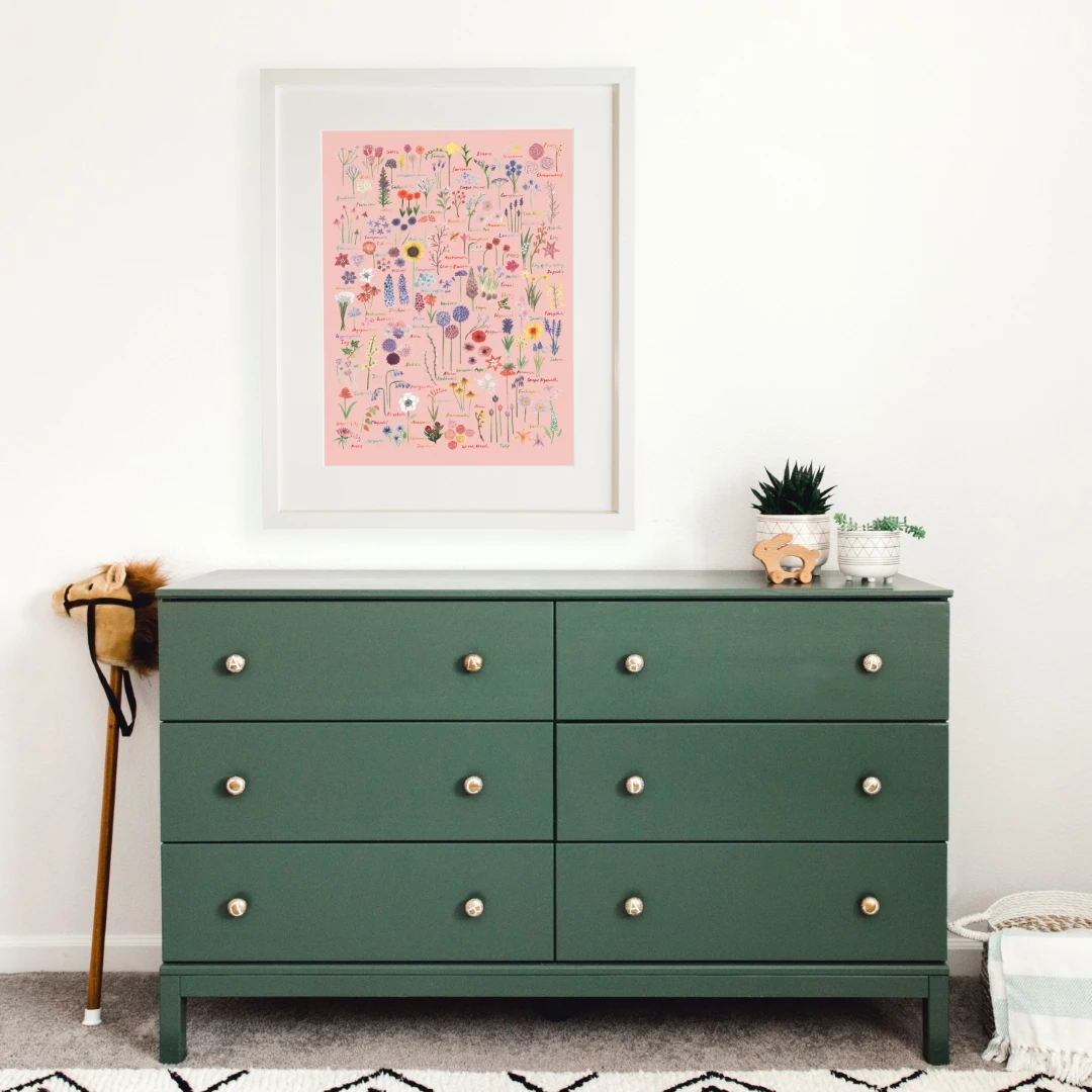 British Flowers Art Print 3 British Flowers Art Print - Image 3